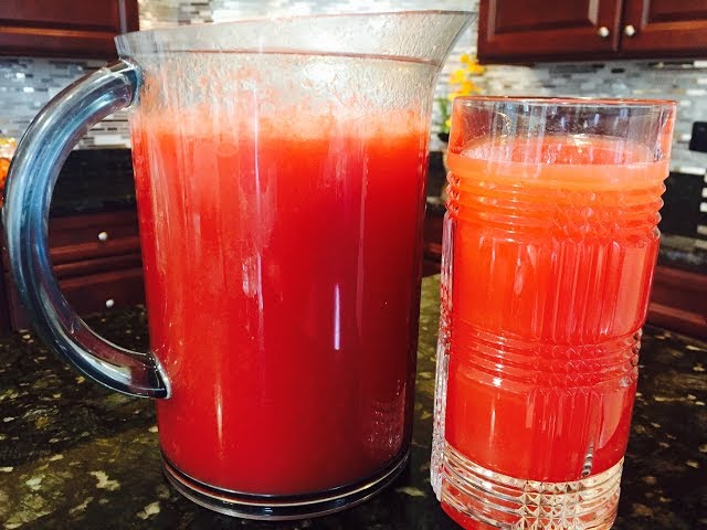 Quick and Easy Watermelon & Strawberry sparkling drink