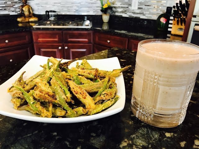 Fried Okra with Black Salt & Cayenne Pepper